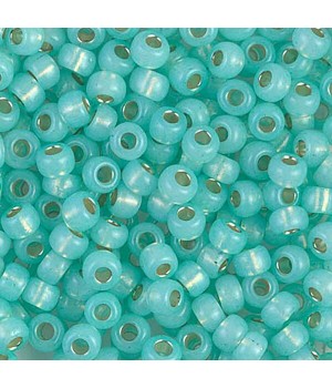 Beads round 0571 6/0 Mint Green S/L Alabaster, 10 grams