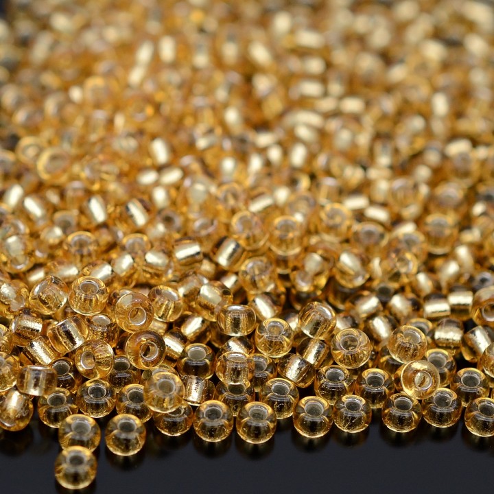 Бисер круглый 0003 8/0 S/L Gold, 5 грамм