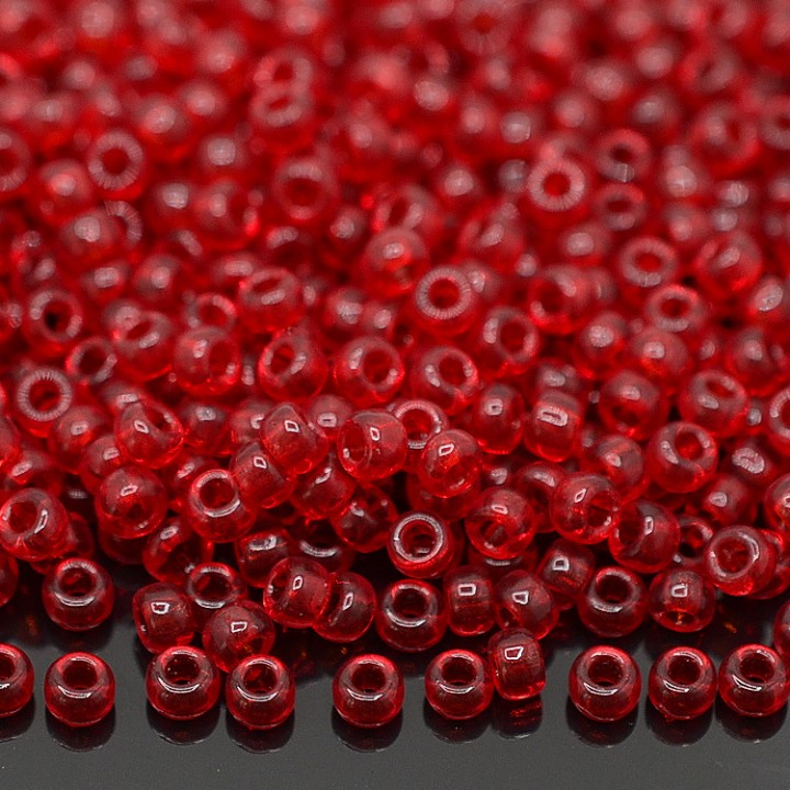 Round beads 0141 8/0 Transparent Ruby, 5 grams