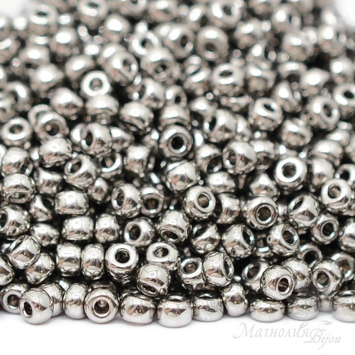 Beads round 0190 8/0 Nickel Plated, 5 grams