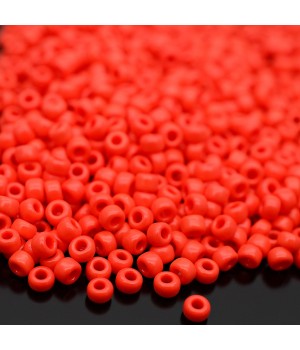 Бисер круглый 0407 8/0 Opaque Vermillion Red, 5 грамм