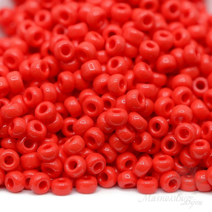 Round beads 0408 8/0 Opaque Red, 5 grams