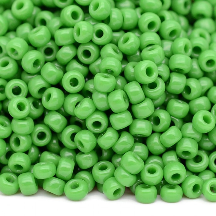 Round beads Miyuki 0411 8/0 Opaque Jade Green, 5 grams