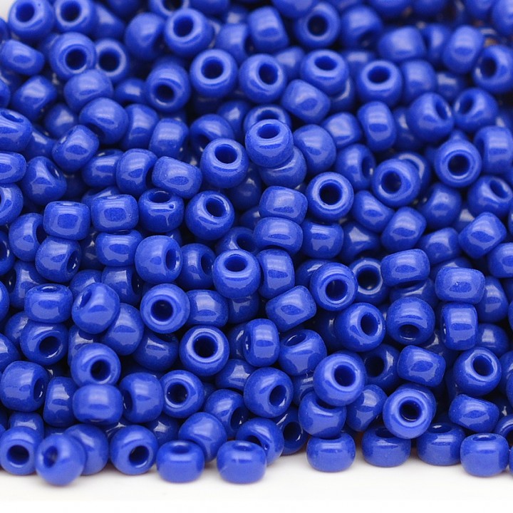 Бисер круглый 0414 8/0 Opaque Cobalt, 5 грамм