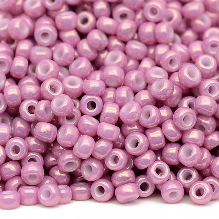 Round beads Miyuki 1867 8/0 Opaque Dark Orhid Luster, 5 grams