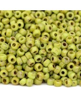 Round beads Miyuki 4515 8/0 Picasso Chartreuse Matte, 5 grams