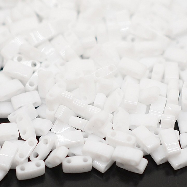 Miyuki Beads Half TILA 402 Opaque White, 5 grams