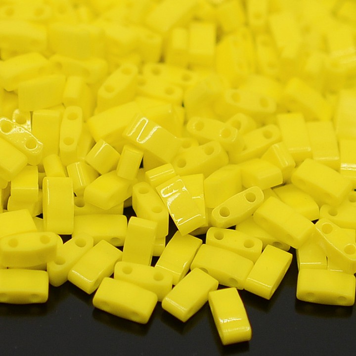 Miyuki Beads Half TILA 404 Opaque Yellow, 5 grams
