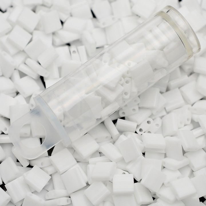 Miyuki beads TILA 0402 Opaque White, tube 5 grams