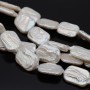 Natural Freshwater Rectangular Pearls12:17mm white color, 4 pearls