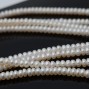 Natural Cultured Freshwater Pearl 4-5mm Button AAA white color, 1 strand 19cm