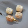 Natural Carved Pearl Lotus Bead ~ 8mm, 1 piece