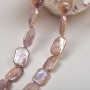 Perlas rectangulares naturales color lila 12:17mm, 1 pieza