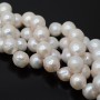 Perla barroca Kasumi like 10~12mm blanco, 1 hilo(40cm)
