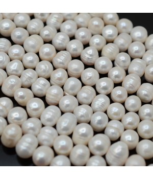 Natural Cultured Freshwater Pearl ~8-9mm white color, 1 strand