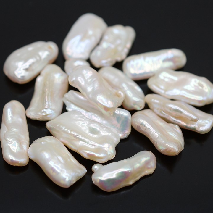Biwa pearl white AAA 8~10:17~20mm, 1 bead