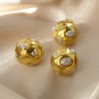 Natural Baroque Freshwater Pearl Beads ~20mm, 18K Gold Plated