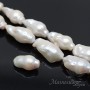 Perla Keshi blanca cultivada 10~16mm