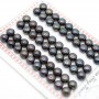 Pearls natural half-drilled 8mm black, pair
