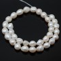 Perla barroca blanca cultivada ~9-12mm, 1 hilo