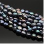 Natural Cultured Freshwater Baroque Pearl ~7-8mm 2A+ freeform black color, 1 strand