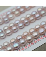 Natural half drilled Pearls 4A Grade 7.5-8mm lavender color, 1 pair