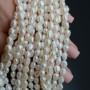 Natural Cultured Freshwater Baroque Pearl ~6-7mm A+ freeform white color, 1 strand