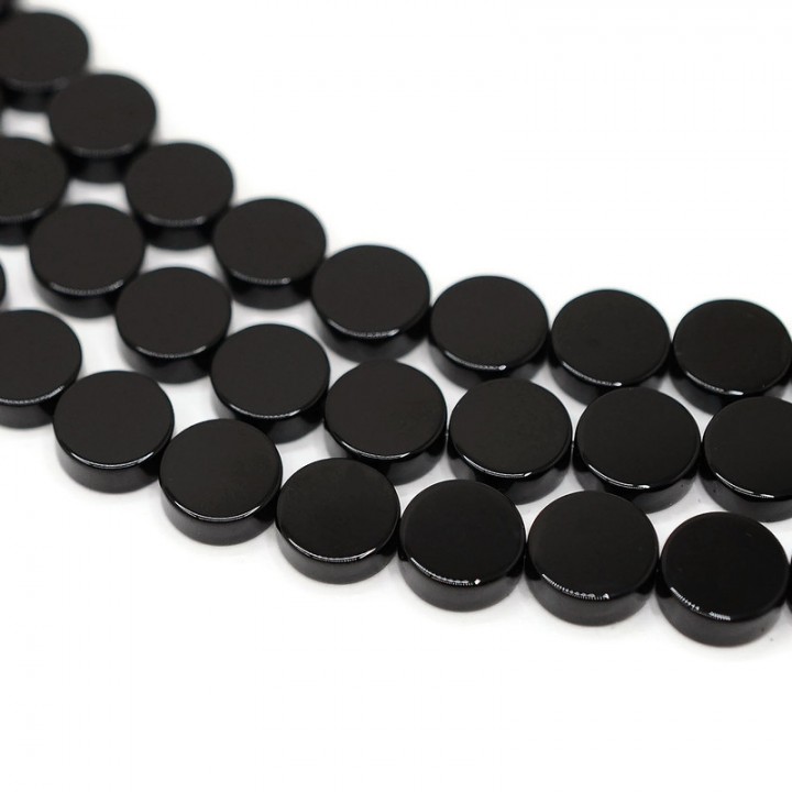 Onyx (black agate) Coin 10:4mm