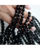 Natural Black Onyx Beads 8mm polyhedron shape