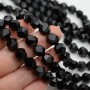 Natural Black Onyx Beads 10mm polyhedron shape