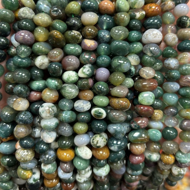 Ágata natural forma libre 10-12mm, 1 hilo