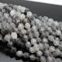 Агат серый 8мм многогранник(наггетс),  нить