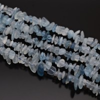 Аквамарин натуральный крошка ~3-12мм, нить 40см
