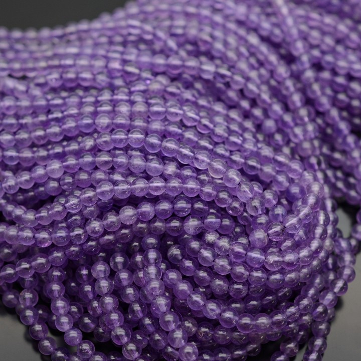 Аметист шар гладкий 4мм качество АВ+