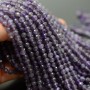 Amethyst beads ~4mm faceted, thread 40cm