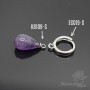 Amethyst 13:8mm drop semi-perforated, 2 pieces