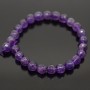 Natural Amethyst beads 8mm faceted polished, strand 19cm