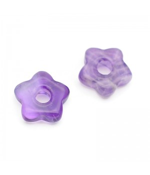 Amethyst Bagel Flower 15:5mm, 1 piece