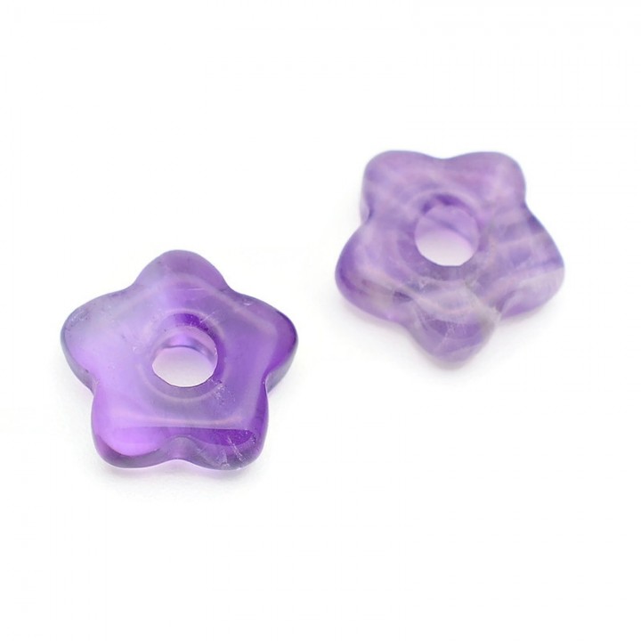 Amethyst Bagel Flower 15:5mm, 1 piece