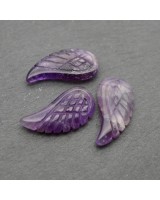Аметист натуральный подвески Крылья 24:12мм, 1 штука