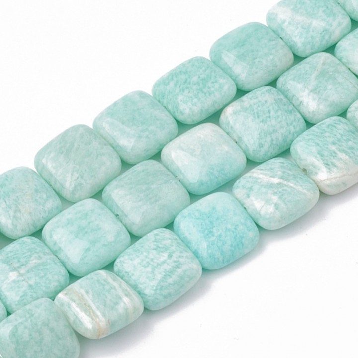 Natural Amazonite Square Beads 12mm