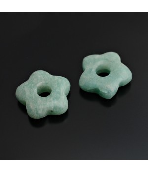 Amazonita natural Donut Flor 15:5mm, 1 unidad