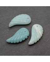 Амазонит натуральный подвески Крылья 24:12мм, 1 штука