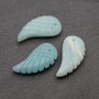 Амазонит натуральный подвески Крылья 24:12мм, 1 штука