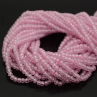 Zirconia cúbica 3:2mm color Rosa, hilo 38cm