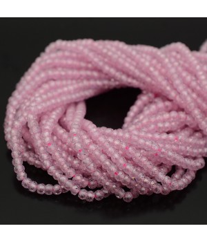 Cubic zirconia rondelles 3:2mm color Pink, 1 strand 38cm