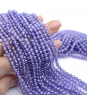 Cubic zirconia beads 4mm color Lilac, 1 strand 38cm