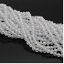Cubic zirconia beads 4mm color White, 1 strand 38cm