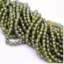 Zirconia beads(cubic zirconia) 4mm color Dark Olive, 1 strand 38cm