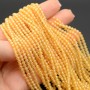 Cubic zirconia beads 3mm color Yellow, 1 strand 38cm